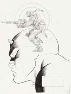 Ciro (Cyrus) Tota - Daredevil #11 Cover Original Art (Semic, 1991). (Total: 2 Original Art)