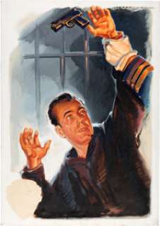 You Can’t Get Away With Murder by Luigi Martinati (Warner Brothers, R-1947), Signed Italian Mixed Media Artwork on Illustration Paper for Re-release Italian Posters. | Heritage