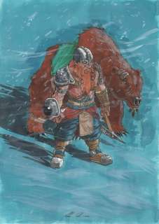 Poli, Michele "Emoglochina" | Poli, Michele "Emoglochina" - illustrazione originale "Dwarf Ranger" - (2023) | Catawiki