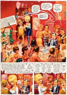 Harvey Kurtzman, Will Elder, and Russ Heath - Playboy "Little Annie Fanny" Unpublished Complete 4-Page Story Original Art (HMH, 1980s). (Total: 4 Original Art)