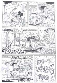 Sergio Asteriti | Topolino 1665 - Original signed inked page by Sergio Asteriti - (1987) | Catawiki