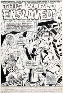 John Buscema and Joe Sinnott Fantastic Four #123 Splash Page 1 Galactus Original Art (Marvel, 1972).