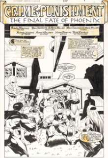 Ben Herrera and Mike Miller X-Men Adventures #13 Splash Page 1 Original Art (Marvel, 1995).
