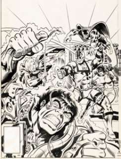 Ed Hannigan and Joe Sinnott The Defenders #46 Cover Original Art (Marvel, 1977).