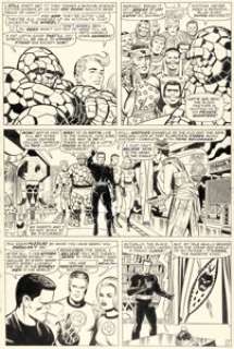 Jack Kirby and Joe Sinnott Fantastic Four #53 Story Page 2 Black Panther Original Art (Marvel, 1966).