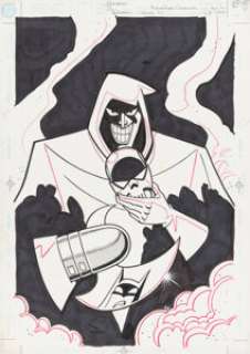 Ty Templeton The Batman and Robin Adventures Annual #1 Cover Original Art (DC, 1996).