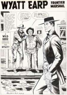Dick Ayers Wyatt Earp #26 Complete 5-Page Story "A Wild-Goose Chase for Wyatt" Original Art (Marvel, 1959). (Total: 5 Original Art)