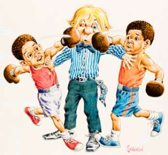 John Severin Cracked #205 Emmanuel Lewis / Gary Coleman Cover Original Art (Major Publications, 1984). | Heritage