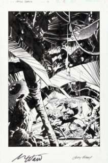 Andy Kubert and Jesse Delperdang Captain America #10 Splash Page 1 Original Art (Marvel, 1998).