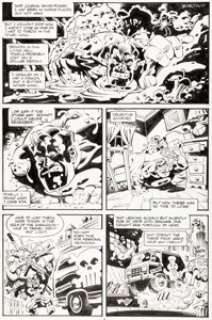 Hilary Barta What The--?! #17 Complete 8-Page Story "Teaming Up for the Money!" Original Art (Marvel, 1992). (Total: 8 Original Art)