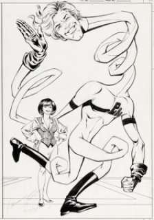 Carmine Infantino and Bart Sears Who‘s Who in the DC Universe #7 Elongated Man Illustration Original Art (DC, 1991).