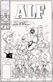 Dave Manak ALF #34 Cover Original Art (Marvel, 1990). | Heritage