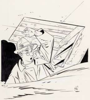 Alain Dodier Jérôme K. Jérôme Bloch, Le Gabion #12 Deluxe Edition Cover Original Art (BD Must, 1997).