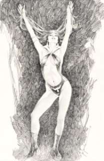 Jose "Pepe" Gonzalez - Vampirella Frontispiece Illustration Original Art (1979). | Heritage
