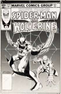 Bob Layton and Joe Rubinstein Marvel Team-Up #117 Spider-Man and Wolverine Cover Original Art (Marvel, 1982).