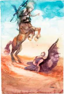 Greg Tocchini Hinterkind #8 Cover Painting Original Art (DC/Vertigo, 2014).