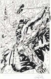 Denys Cowan, Joe Brozowski, and Prentis Rollins Hardware #17 Splash Page 18 Original Art (DC/Milestone, 1994).