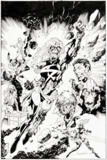 Aaron Lopresti Ms. Marvel #20 Variant Cover Original Art (Marvel, 2007).