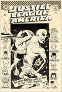 Mike Sekowsky and Joe Giella Justice League of America #47 Cover Original Art (DC, 1966).