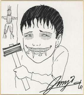 Junji Ito‘s Hand-Drawn Shikishi "Soichi"