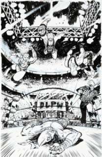 Daniel Warren Johnson Do A Powerbomb #1 Variant Cover Original Art (Image, 2022).
