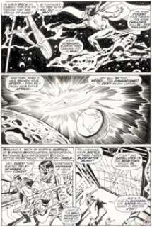 John Buscema and Chic Stone The Silver Surfer #16 Mephisto Story Page 17 Original Art (Marvel, 1970).