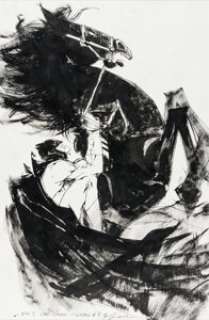 Bill Sienkiewicz Dark Knight III: The Master Race #1 Variant Cover Sketch Original Art (DC, 2016). | Heritage