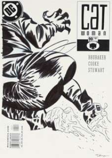 Darwyn Cooke Catwoman Unpublished Cover Original Art (DC, 2001).