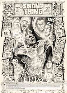 Dan Day and John Totleben The Saga of the Swamp Thing #20 Splash Page 1 Original Art (DC, 1984).