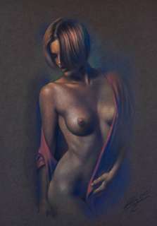 Denis P | Denis Prenzel - Original Pastel Zeichung Karin (29, 7 x 42 cm) - Page volante - (2023) | Catawiki