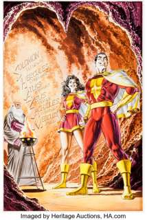 Jerry Ordway The Power of Shazam! #7 Painted Cover Original Art (DC, 1995). (Total: 3 Original Art) | Heritage