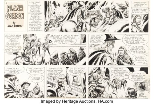 Mac Raboy Flash Gordon Sunday Comic Strip Original Art dated 4-4-65 (King Features Syndicate, 1964). | Heritage