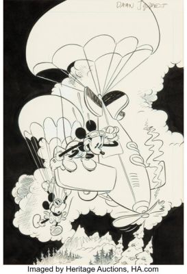 Daan Jippes Mickey Mouse #226 Cover Original Art (Gladstone, 1987). | Heritage