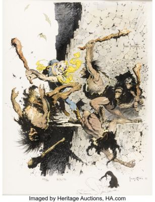 Frank Frazetta Weird Science Fantasy #29 Hand-Colored Limited Signed Remarqued Print #24/50 (Russ Cochran,1973). | Heritage