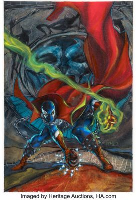 Joe Phillips Spawn #7 Pin-Up Illustration Original Art (Image, 1993). | Heritage