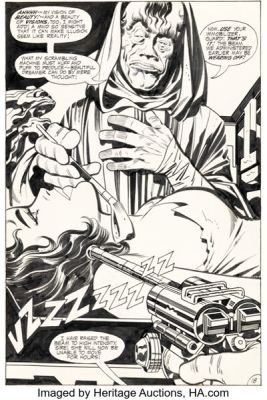 Jack Kirby and Vince Colletta Forever People #4 Desaad Splash Page 18 Original Art (DC, 1971). | Heritage