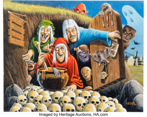 Al Feldstein Tales of Terror Annual #2 Cover Re-Creation Painting Original Art (2000). | Heritage
