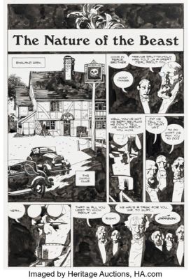 Mike Mignola Dark Horse Presents #151 Hellboy "Nature of the Beast" Story Page 1 Original Art (Dark Horse, 2000).