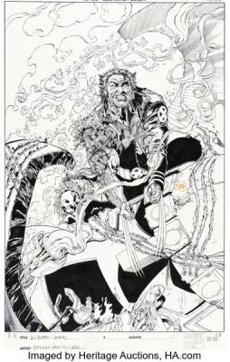 Ethan Van Sciver and Prentis Rollins Wizard Magazine #130 Wolverine Cover Original Art (Wizard, 2002).