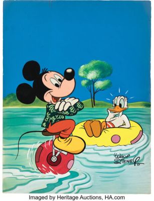 Walt Disney Studio Journal de Mickey #126 Cover Original Art (Editions Mondiales, 1987). | Heritage