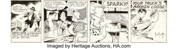 Frank Frazetta Johnny Comet Daily Comic Strip Original Art dated 2-16-52 (McNaught Syndicate, 1952). | Heritage