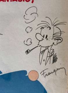 Franquin | Franquin, André - Dédicace (non nominative sur page de garde) - Fantasio | Catawiki