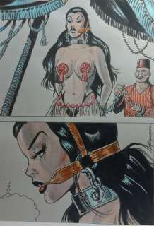 Balzano Birago | Zora la Vampira - Balzano Birago - illustrazione originale acquarello e china - Frau Murder - Page volante - (1990) | Catawiki