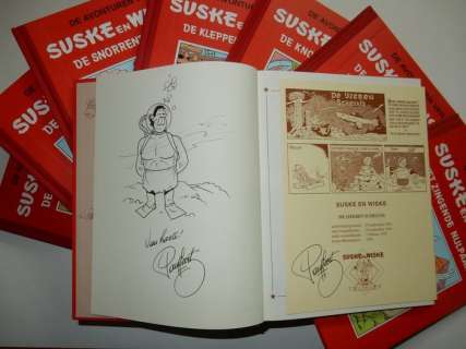 Vandersteen, Willy | Suske en Wiske - 8x Strip Klassiek - Met 8 opdrachttekeningen Paul Geerts - Cartonné - EO - (1994/1997) | Catawiki