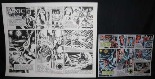 Jay Disbrow - aroc of zenith sunday strip art with color guide art #227 - signed