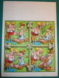 Benito Jacovitti | Benito Jacovitti - Pussa via! - grande Illustrazione originale x Kamasultra 48,5x66 cm - Exemplaire unique - (1977) | Catawiki