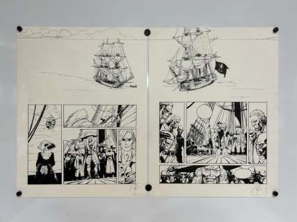 Toulhoat, Ronan - 2 Pages originales - La République du Crâne - Double page | Catawiki