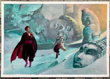 Reculé, Henri - 1 Original colour drawing - Format 42 x 29,5 cm. - Les Milles et autres nuits - Jaisalmer et Shéherazade dans des ruines - 2017 | Catawiki