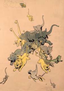 Â«L’Automobile de la peurÂ». Exceptionnel dessin Ã  l’encre de Chine et gouache | Tessier Sarrou