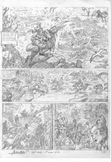 Aouamri, Mohamed - 1 Original preliminary page - La Quête de l’oiseau du temps T6 - Le Grimoire des dieux - 2003 | Catawiki